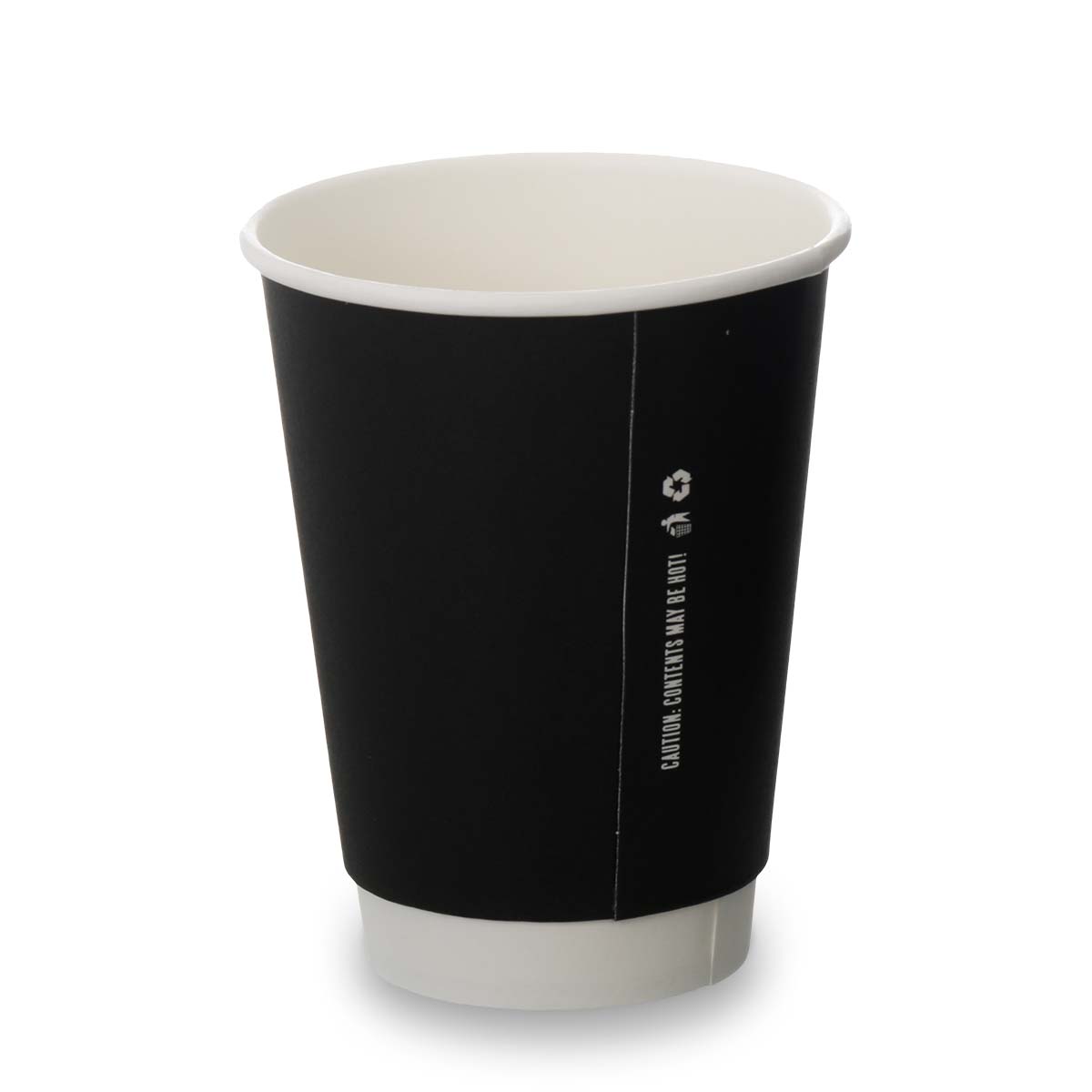 12oz Double Wall Cups - Matt Black (500)