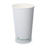 16oz Single Wall Compostable Edenware White Cup (100)