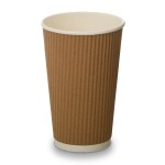 12oz Kraft Brown Ripple Cups (100)