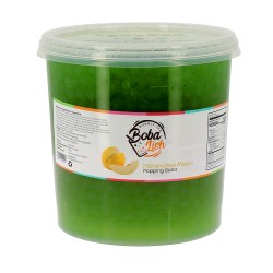 Boba Lish Honeydew Melon Popping Boba Pearls for Bubble Tea 3.4kg