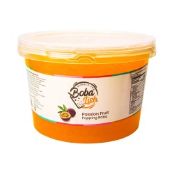 Boba Lish Passion Fruit Popping Boba Pearls for Bubble Tea 2.1kg