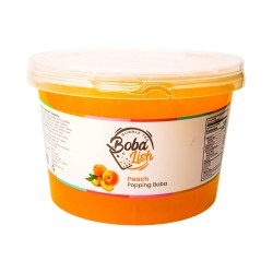 Boba Lish Peach Popping Boba Pearls for Bubble Tea 2.1kg