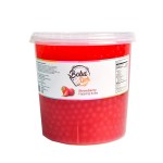 Boba Lish Strawberry Popping Boba Pearls for Bubble Tea 3.4kg