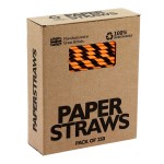 Cocktail Straws - Orange Stripe