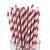 Extra Long Fishbowl Paper Straws - Red Stripe (50)